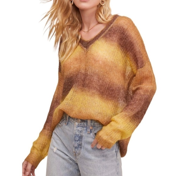 Fate Ombré Mohair Wool Whisper Weight Hoodie Sweater Women’s Small - Picture 2 of 11